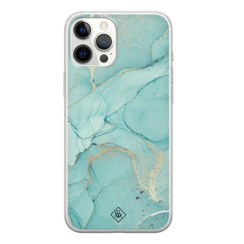 iPhone 12 Pro Max siliconen hoesje - Touch of mint