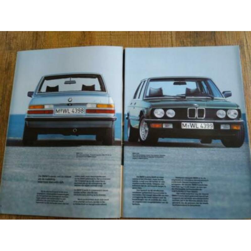 BMW 5 serie e28 prachtige folder uit 1982