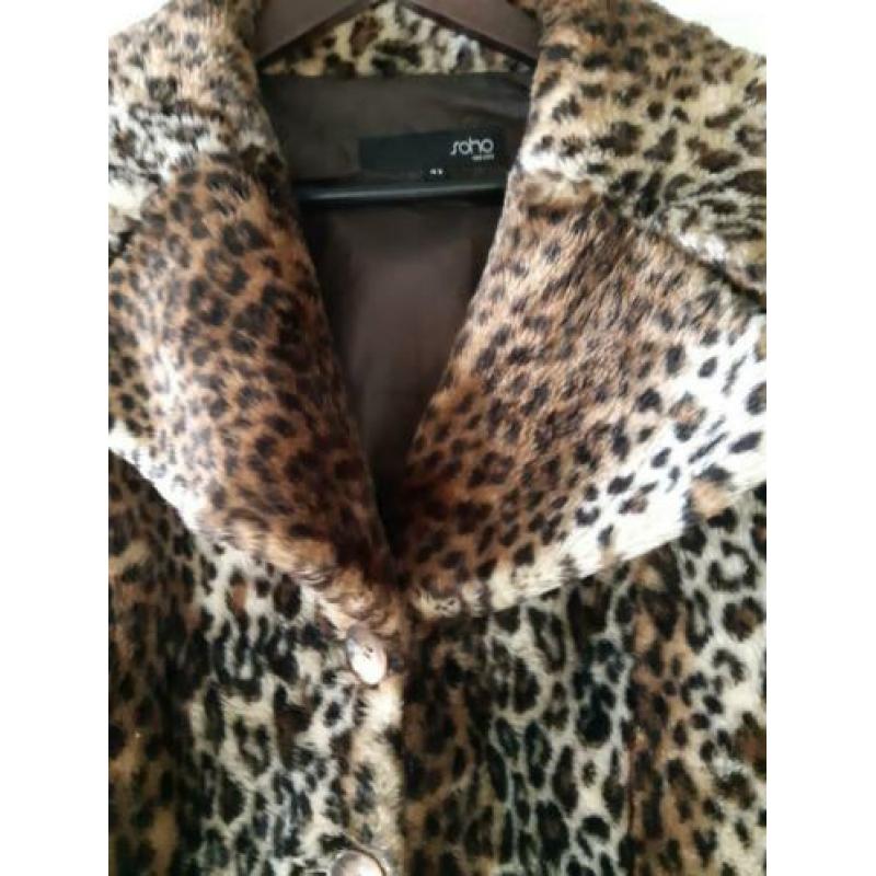 Fake fur tijgerprint jasje maat 42