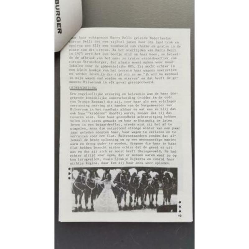 Circus: artikel overlijden Elly Belli-Strassburger in 1988.