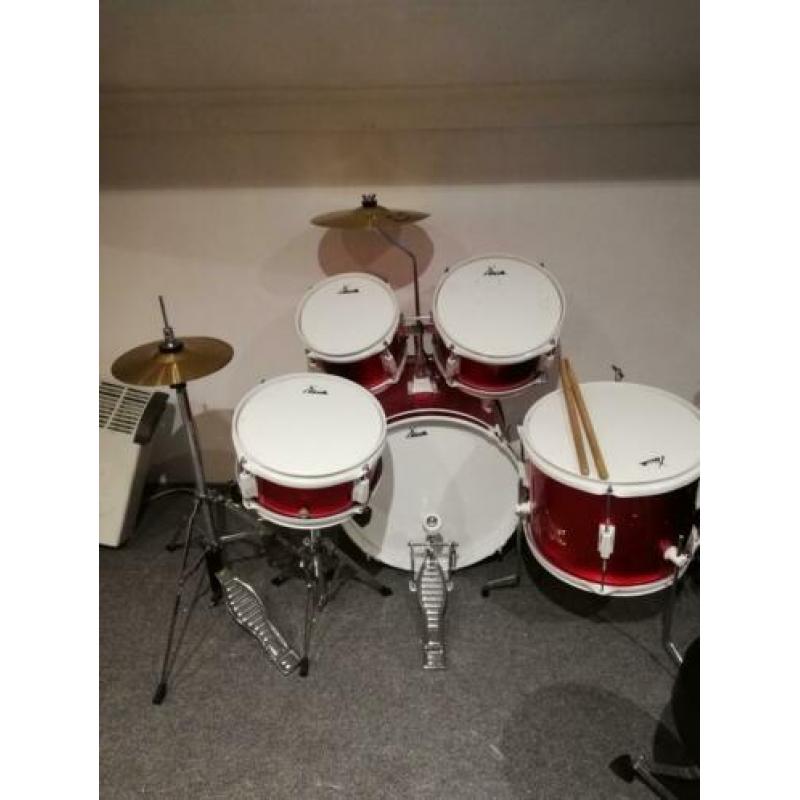 Millenium Drumstel kinderdrumstel rood