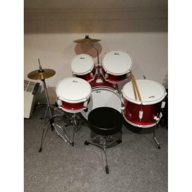Millenium Drumstel kinderdrumstel rood