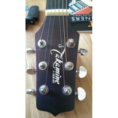 Akoestisch gitaar /Takemine complete set als nieuw