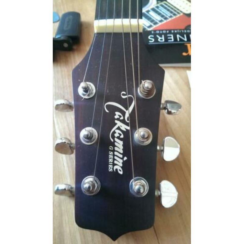 Akoestisch gitaar /Takemine complete set als nieuw