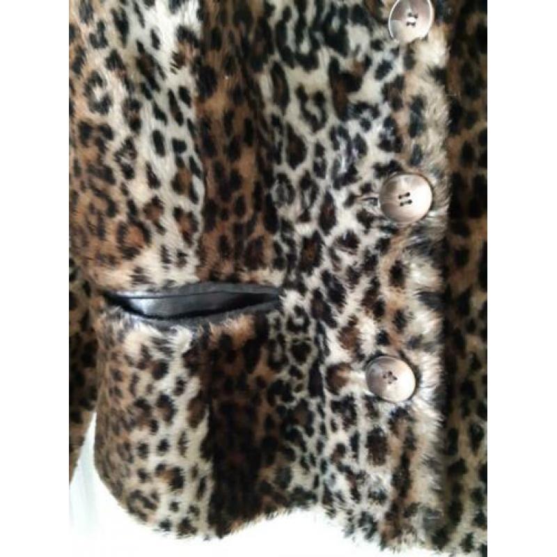 Fake fur tijgerprint jasje maat 42