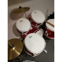 Millenium Drumstel kinderdrumstel rood