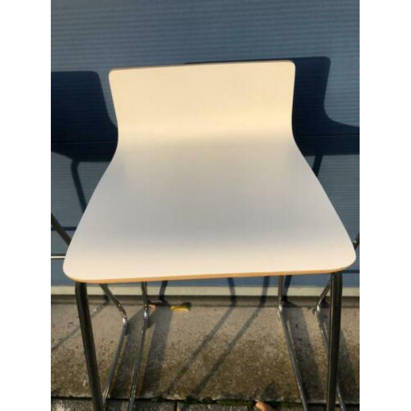 Als nieuwe barkruk kruk barstoel wit met chroom Sebastián