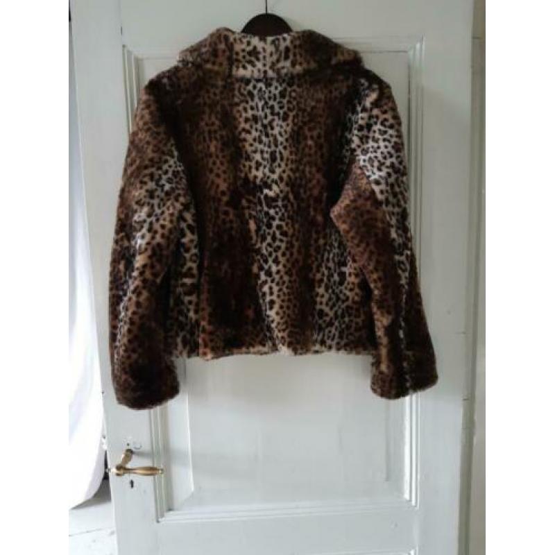 Fake fur tijgerprint jasje maat 42