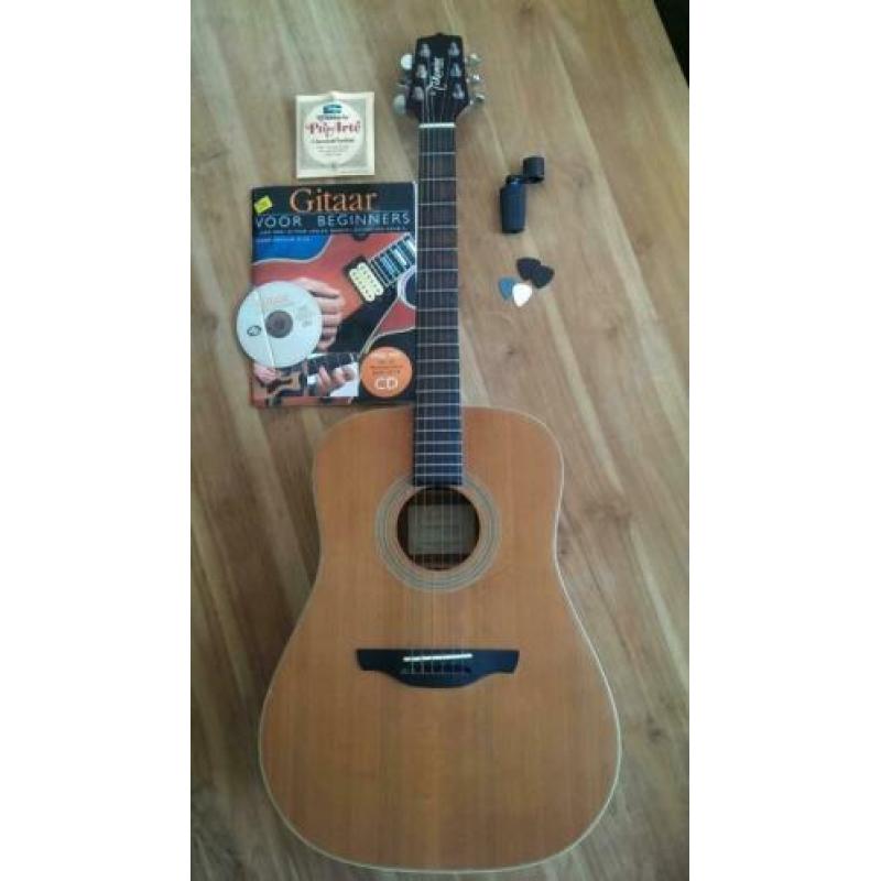 Akoestisch gitaar /Takemine complete set als nieuw