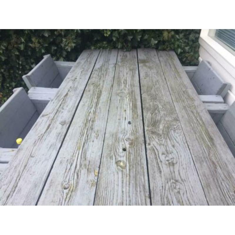 Steigerhouten tuinset