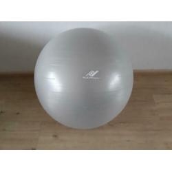 Fitnessbal gymnastiekbal yogabal 60 cm zilvergrijs GOED DOEL