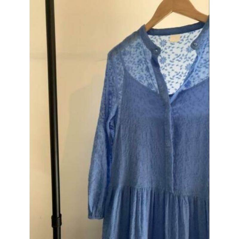 Lavendelblauwe bohemian jurk maat 40-42