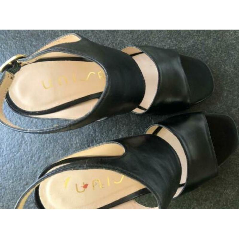 Zwarte leren pump Unisa lux mt 41