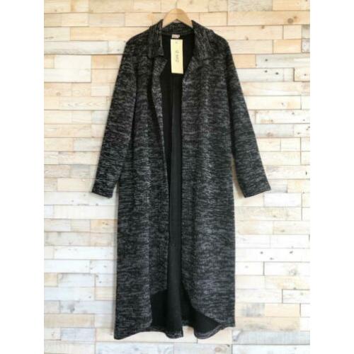 Iz Naiz vest zwart/wit gemêleerd, maat 2 (40) - NP 79,- wyp