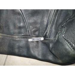 Leren motorjack maat 60 en leren motorbroek maat 56