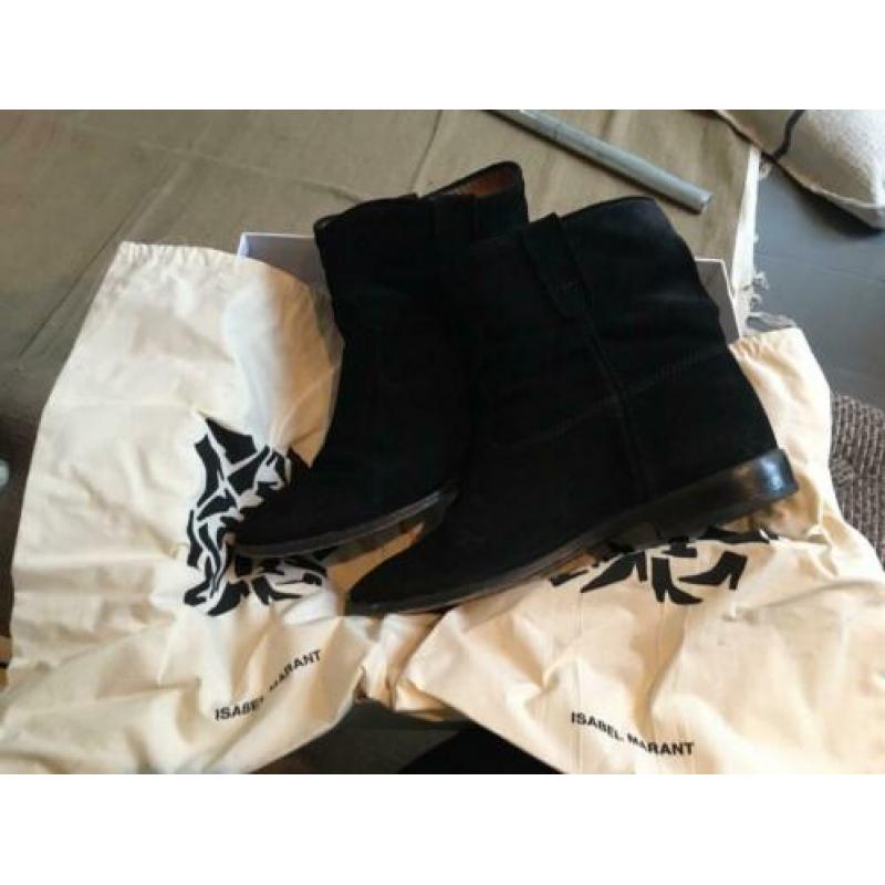 Isabel Marant zwarte suède crisi mt 38