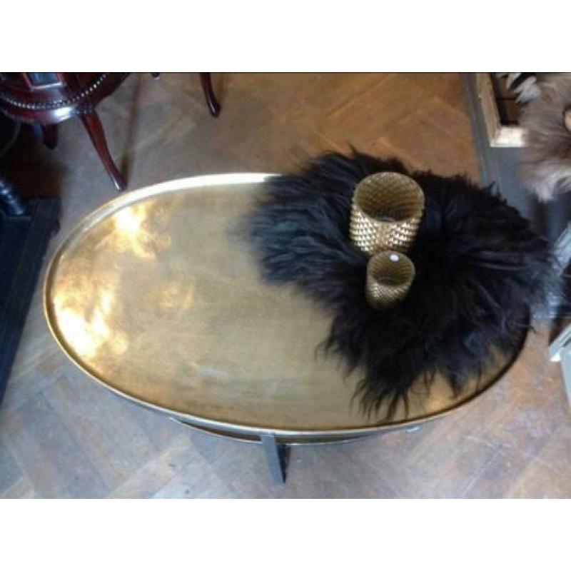 NIEUW! PTMD salontafel, zwart goud, coffeetable, tafel VdlM