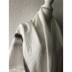 Omslagdoek - cremekleur / bruin