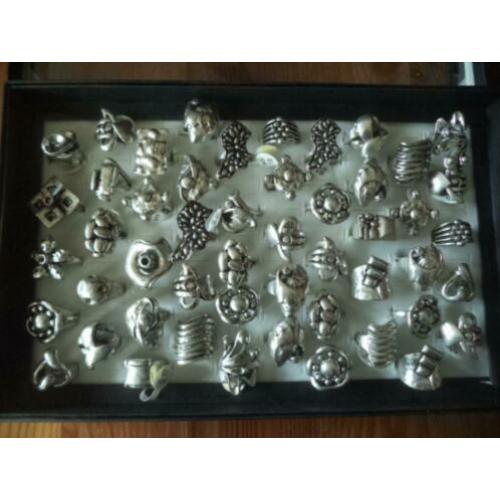 (r24) ringen partij 50 stuks antique look