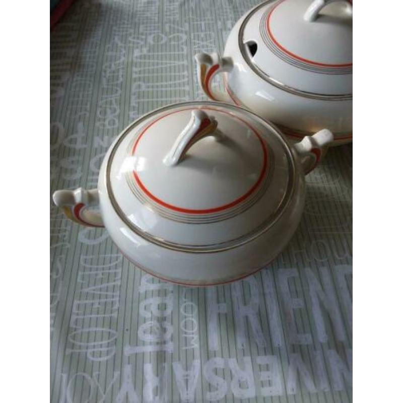 Bavaria mitterteich art deco soepterrine dekschalen