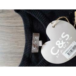 C&S paris trui maat S Zwart Nieuw