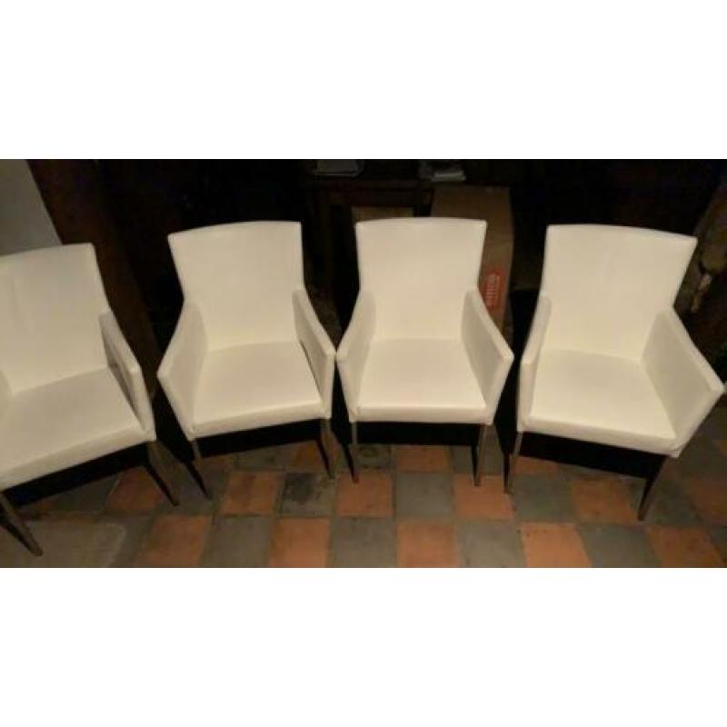 Leren stoelen