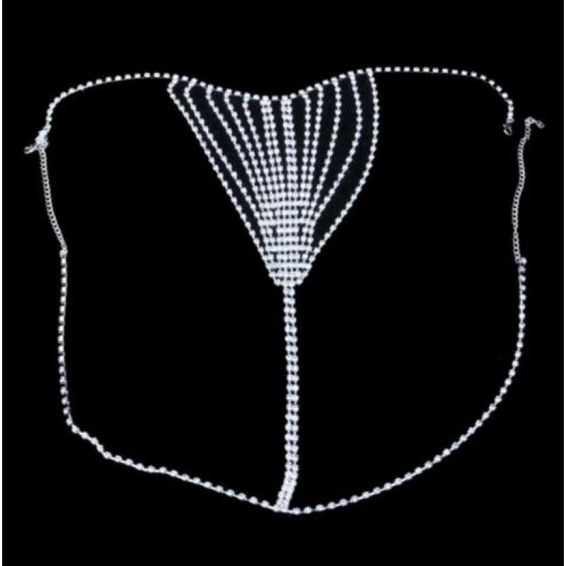 Nieuwe Dames String Strass/Rhinestone Body Jewelry