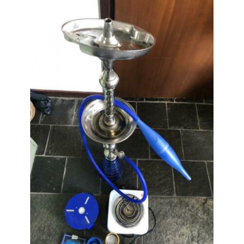 Khalil mamoon shisha met kolenverwarmer en onderzetter