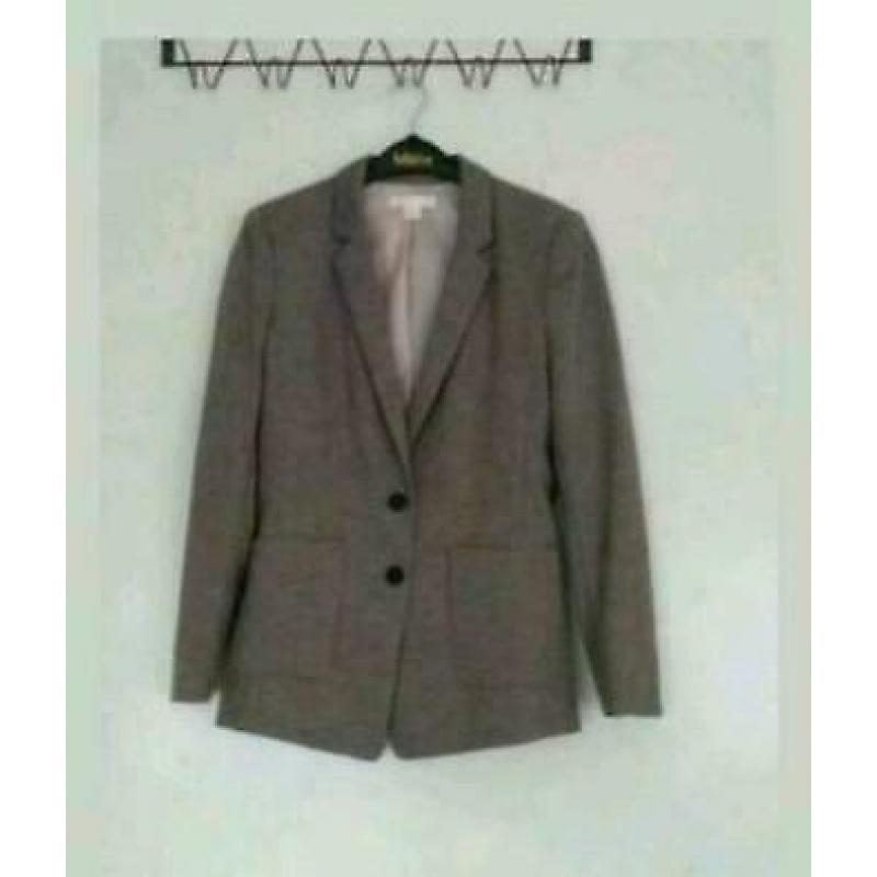 H&m grijs colbert blazer jas maat 38 nieuw