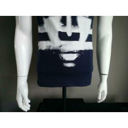 Antony Morato gold shirt. Blauw met opdruk. Maat S.