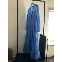 Lavendelblauwe bohemian jurk maat 40-42