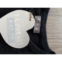 C&S paris trui maat S Zwart Nieuw