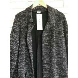 Iz Naiz vest zwart/wit gemêleerd, maat 2 (40) - NP 79,- wyp