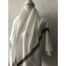 Omslagdoek - cremekleur / bruin