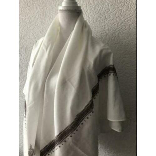 Omslagdoek - cremekleur / bruin