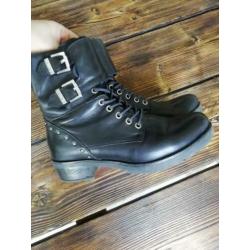 Stoere zwarte bikerboot maat 39