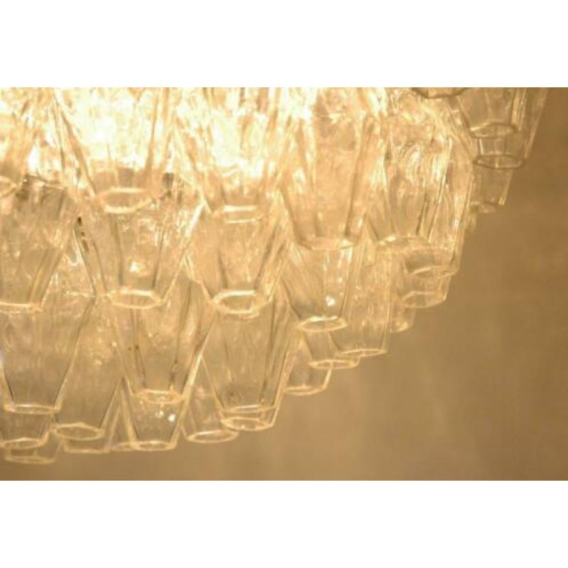 Originele Carlo Scarpa Venini kroonluchter Poliedri Murano