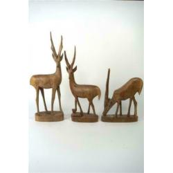 Houten deco Antilopen - Gazellen