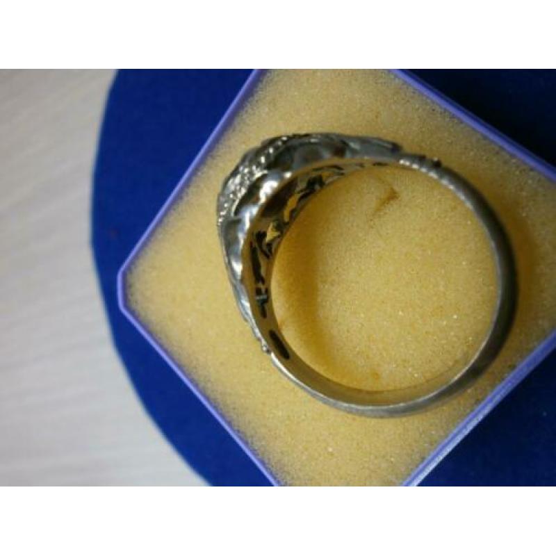 Antiek Robijn zilver ring %100 natuurlijk robijn