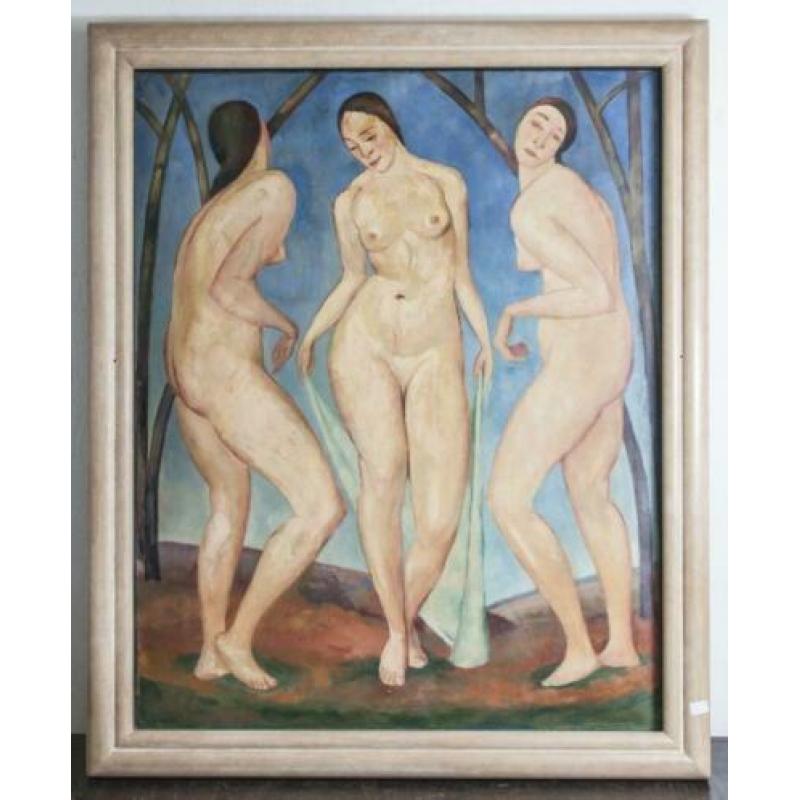 uit 1923==Adolf Schlawing 1888-1957==drie vrouwelijk naakten