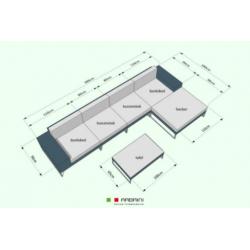 Aanbieding design Loungeset grijs wicker rvs gratis levering