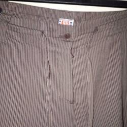 Gestreepte bruine zomerbroek maat 46/48