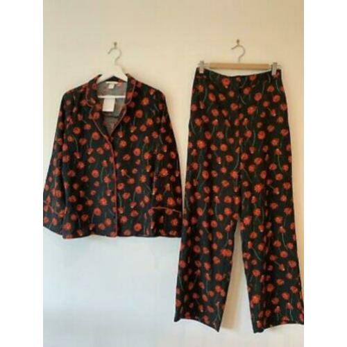 H&M floral pyjama pak blouse maat 38 + broek maat 42
