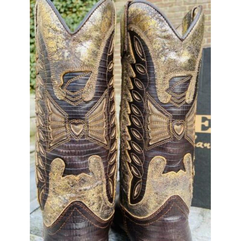 Sendra Cowboy western laarzen maat 38 bruin met goud