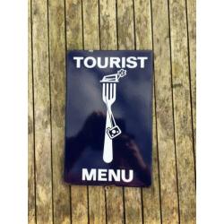 Emaille bord reclamebord Tourist Menu