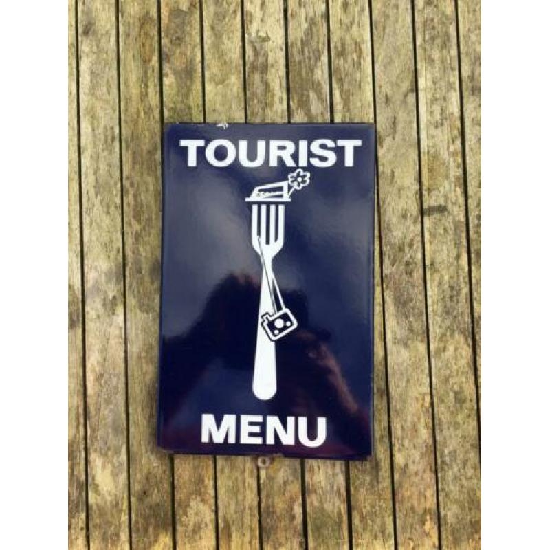 Emaille bord reclamebord Tourist Menu