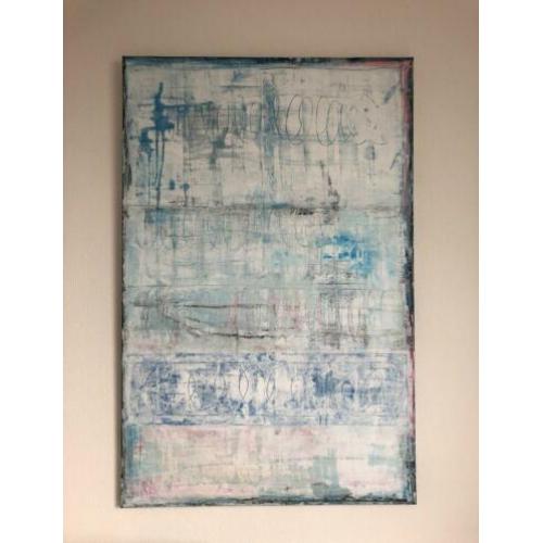 Groot abstract schilderij afmeting 115 x 75 cm
