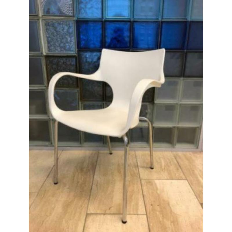 Kantinestoelen, eetkamerstoelen, vergaderstoelen, NIEUW wit