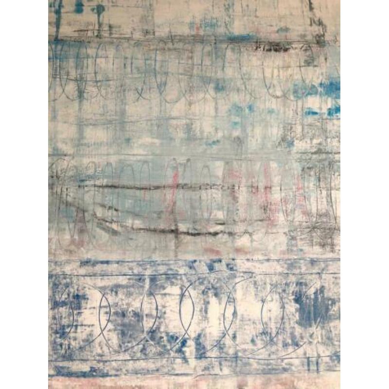 Groot abstract schilderij afmeting 115 x 75 cm