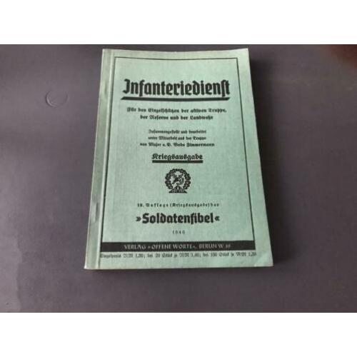 Kriegsausgabe Infanteriedienst soldatenbibel 1940
